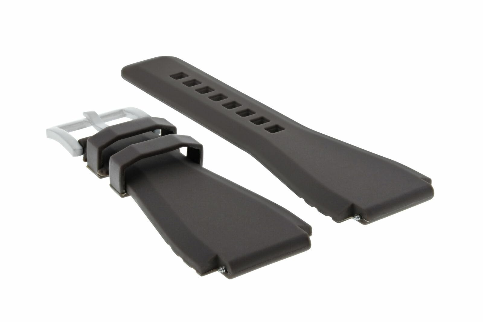 24mm Rubber Strap Diver Band Compatible with Bell Ross Br-01 Br-03 Stainless Steel Buckle