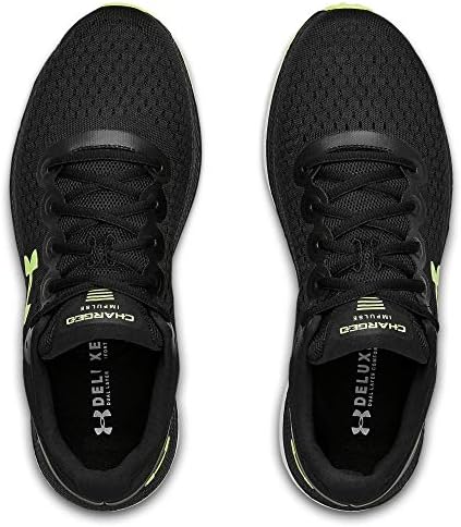 Under Armour Men's Charged Impulse Running Shoe, Black (004)/Vapor Green, 7 | Image 2