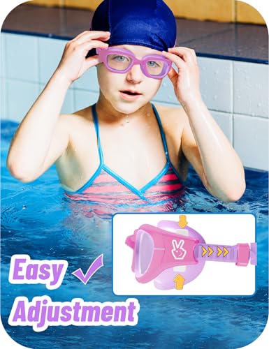 Image of Vvinca Kids Swim Goggles, Swimming Goggles for Kids 3-14 Anti-Fog UV Protection No Leak Pool Glasses for Boys Girls