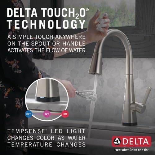Delta Lenta Touch Kitchen Faucet with Pull Down Sprayer