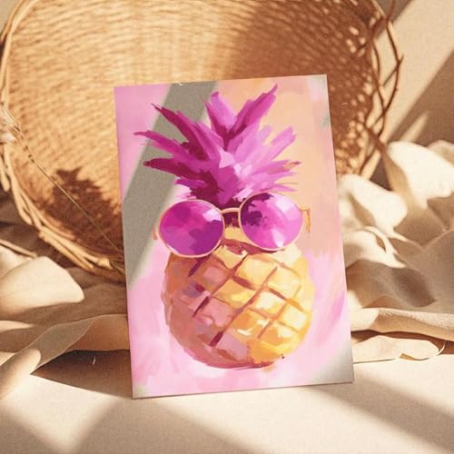 Peinture sur toile ananas pour réveiller un mur blanc triste - 2
