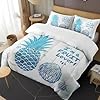 Hawaiian Spring TreeBedding Set for Boys Girls Bedroom Decor, Retro Pineapple Summer Comforter Set, Kids Adult Toddler Bedroom Quilted Duvet and 1 Pillow Shams (Twin) 51L+DZABqqL. SS100