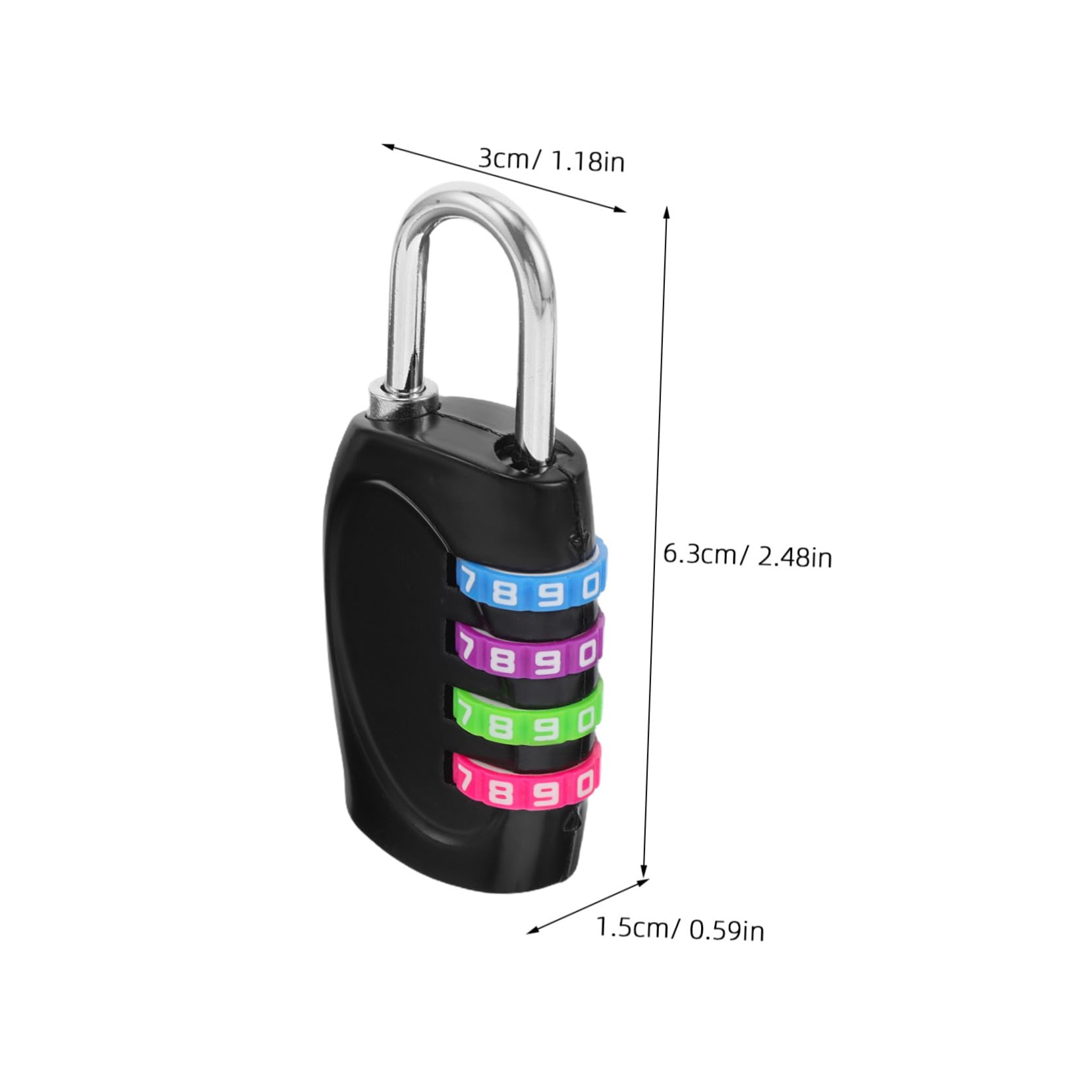 Unomor 4- Combination Padlock Weatherproof Sports Security Lock for Gym Locker Outdoor Gate Hasp Lockers