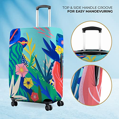 Image of Nasher Miles Polyester 65 (24 Inch) Medium Protective Luggage Cover - Underwater Design