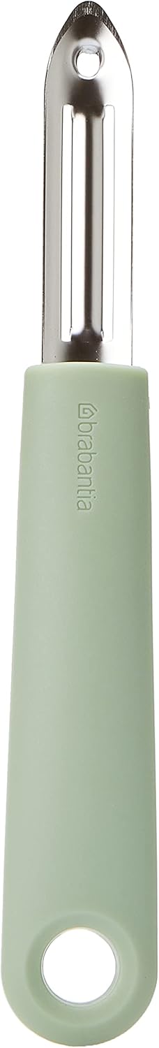 Brabantia Tasty+ Cook & Serve – Food Peeler (Jade Green) Fruit & Vegetable Skin Peeler, Soft-Grip Handle, Dishwasher Safe, (122941)