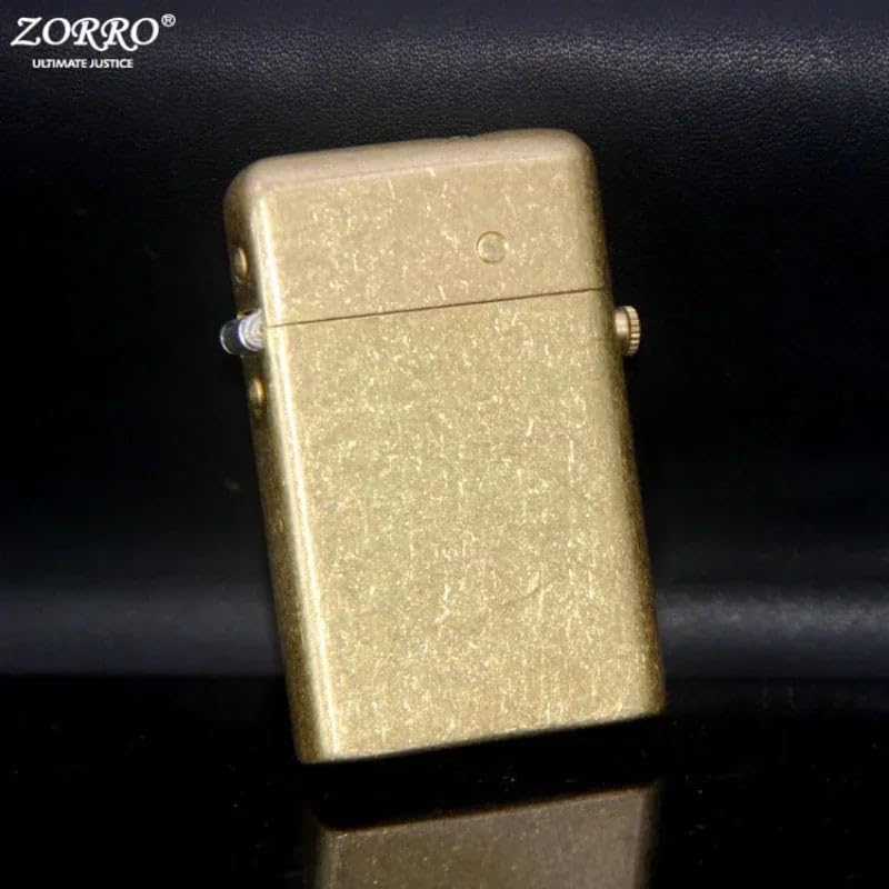 Zorro Creative Brass Kerosene Lighter, Mechanical Automatic Ejection Wheel Design, Classic Retro Style kulou