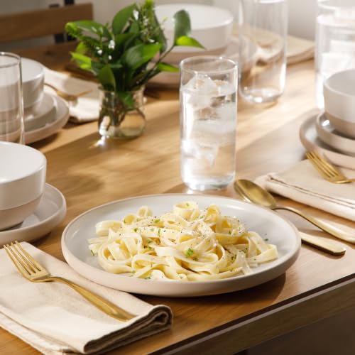 Image of Gibson Home Plates and Bowls Set, 12 Piece Dinnerware Set for 4, White