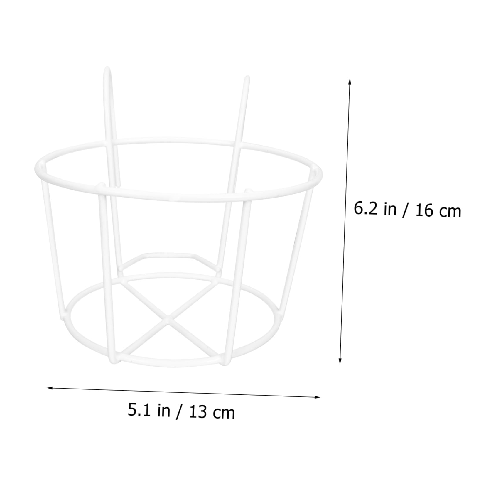 BESPORTBLE Set 5 Supporti Rotondi in Ferro Bianchi per Fioriere da Esterno, Balcone o Ringhiera, Robusti di Design Semplice per Piante e Fiori Sospesi
