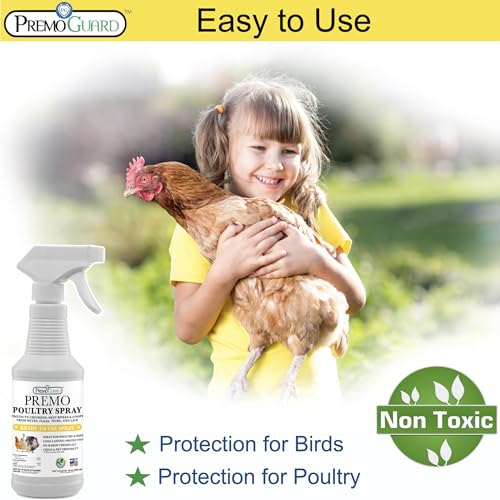 image for Poultry Spray by Premo Guard – 16 oz – Treat Mites, Fleas, Flies, 