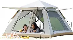Cabana Acampamento, Barraca Camping Iglu 4/6 Pessoas Tenda de Acampamento A Prova D'Água Dois Andare Praia com Bolsa