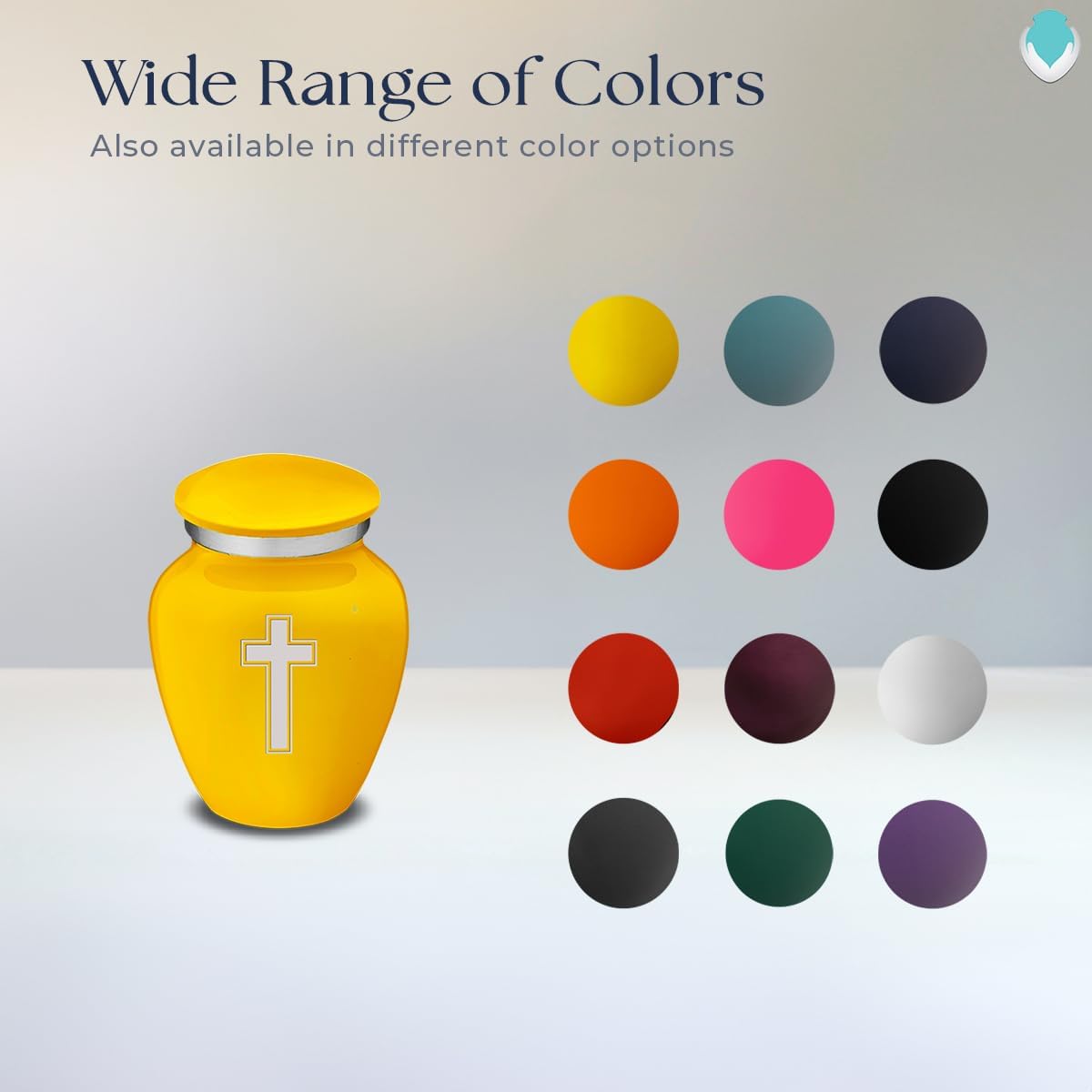 Geturns Embrace Keepsake Simple Cross Cremation Urns for Human Ashes I Yellow Funeral Urn for Women and Men I 3.5 lbs