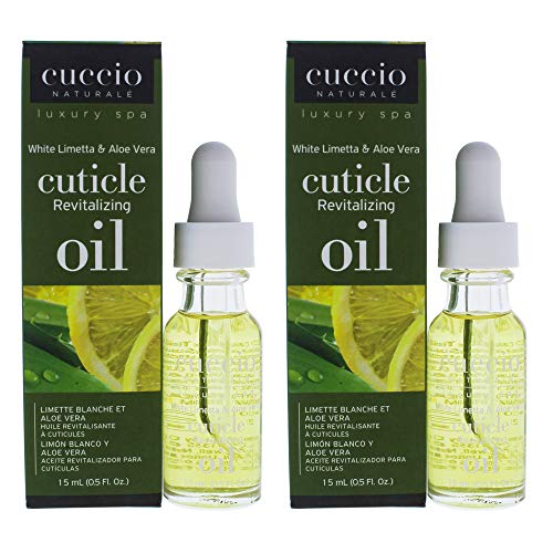 Cuticle Revitalizing Oil - White Limetta and Aloe Vera Manicure by Cuccio for Unisex - 0.5 oz Oil - Pack of 2