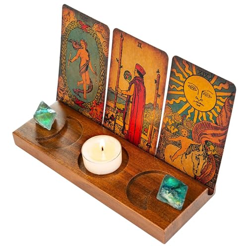 ROYJJ Soporte de madera para cartas de tarot
