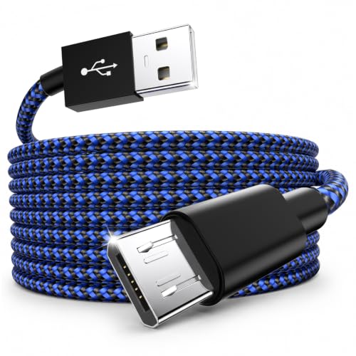 Image of Micro USB Charging Cable 6FT, Nylon Braided Fast Charger & Data Sync Cord