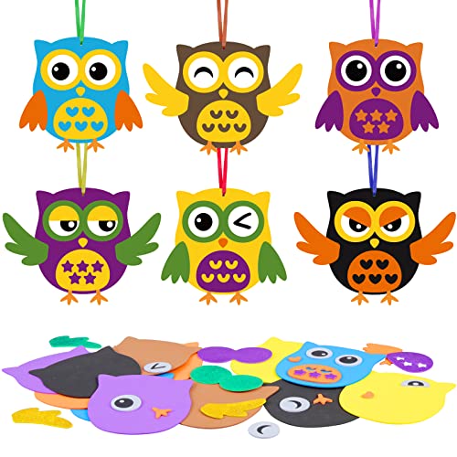 LAMEK 12 Eule Bastelsets für Kinder Herbst Kreativsets zum Basteln Kreative...