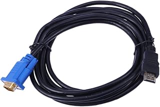 Hemobllo 3M hdmi to vga Cord hdmi Male to vga Male Wire 15pin Video Converter Adapter Cable Cord 1080p
