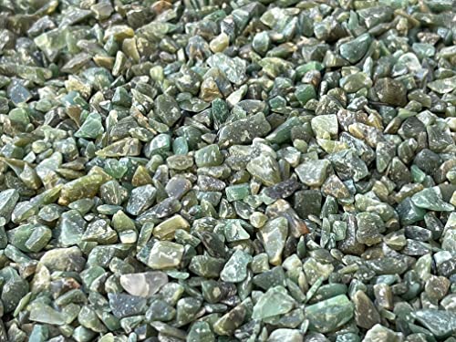 Image of GAF TREASURES 2 oz Lot Natural Semi Green Aventurine Gemstone Chips, Crushed Mini Tumbled Crystals, Undrilled Crystal Chips (Green Aventurine)