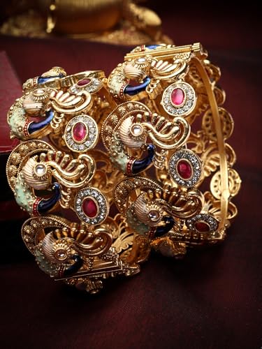 Image of Shining Diva Fashion Bangles for Women Girls Set of 2 Traditional Stylish Design