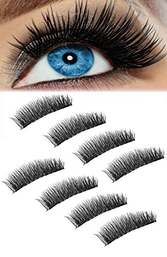 Dual Magnetic Eyelashes, Newest Ultra Thin Fiber Magnet Lashes Best 3D Reusable Fake Lashes Extensions Cosmetics,8 Pcs