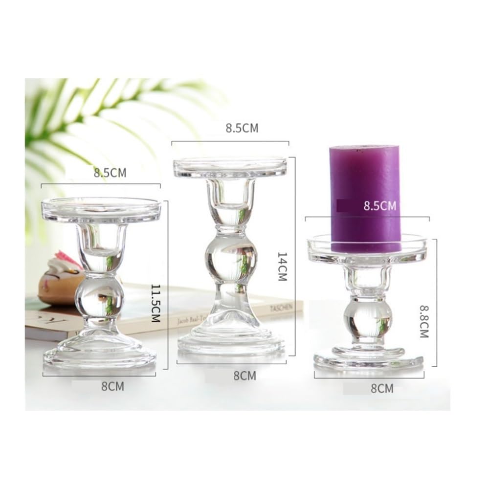 Kerzenhalter 3-teiliges Glaskerzenset – Moderne Aromatherapie-Halter for die Inneneinrichtung