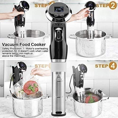 Sous Vide Cooker 1500W Ultra-fast Heat-up Immersion Circulator with Accurate Time Temperature Control Stainless Steel