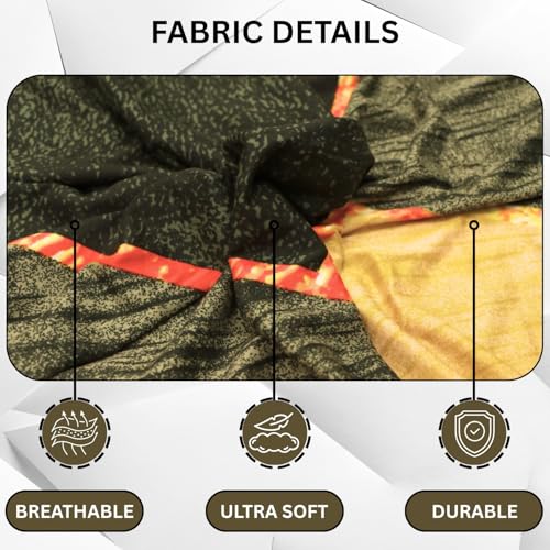 Image of Lukzer 5 Seater Sofa Cover - Dark Green Prism | Sofa Cover 3+1+1 Seater | 360 Fully Covered Anti-Slip Washable Couch Cover Protecter | 140 GSM Stretch Fit Polyester + Spandex Slipcover (SC-035-05)