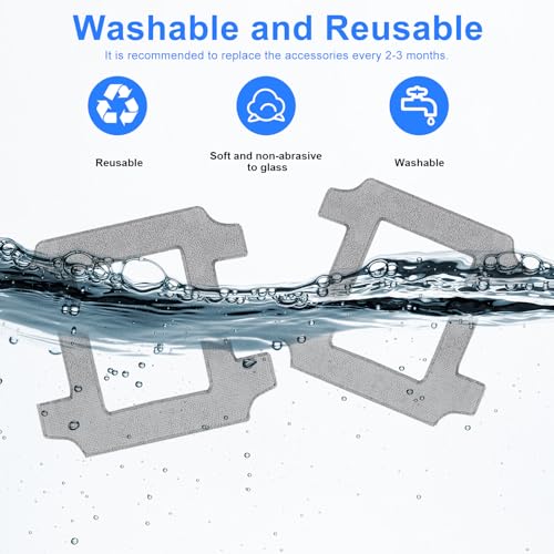Image of Cleaning Rag for ECOVACS WINBOT W2S / W2S Omni Window Cleaning Robot, Washable and Reusable W2S Mop Pad Accessories 12 Pcs