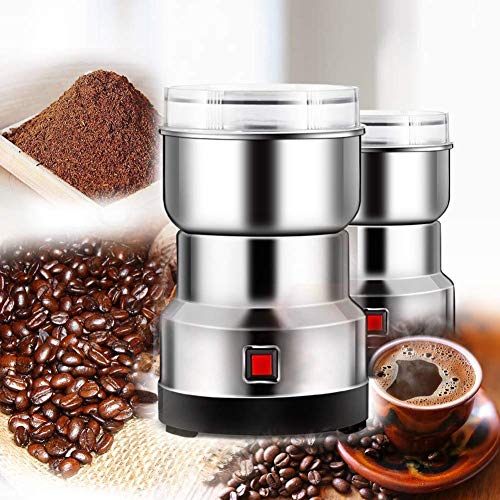 Transparente Deckel Kaffeemühle Tragbare elektrische Kaffeemühle Kaffeemühlen Elektrisch für Hauskräuter Gewürze Nüsse Körner Kaffeebohnenmahlung 350w