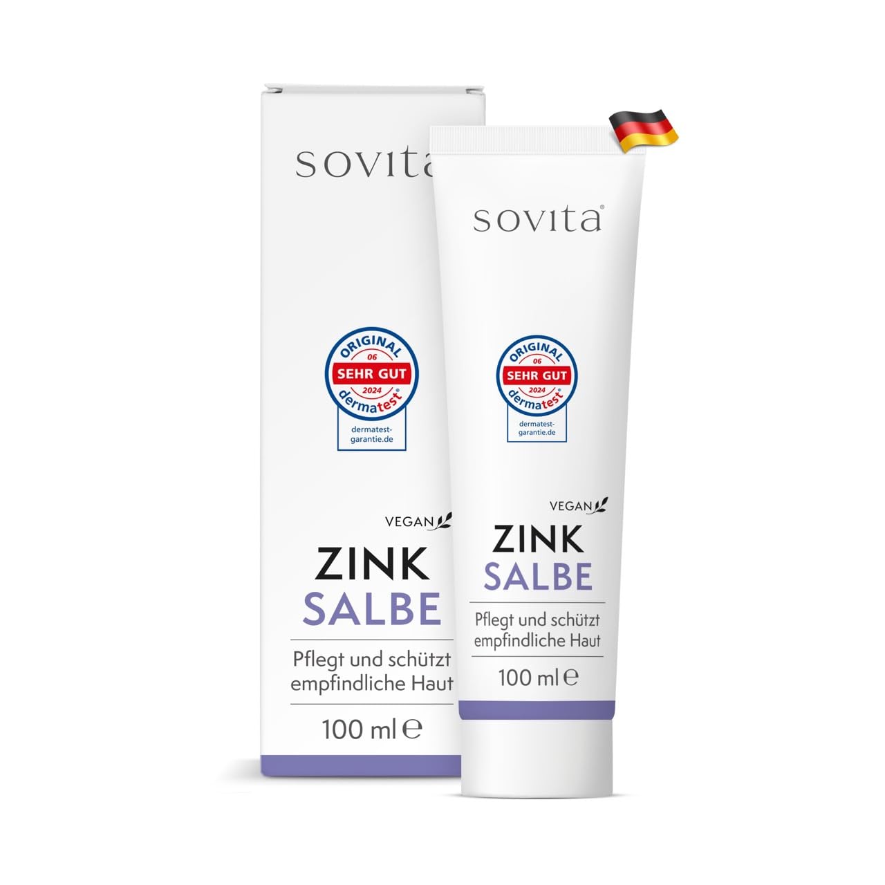 sovita Zink Salbe | Schutz & Pflege für empfindliche Haut | Vegan | 100ml