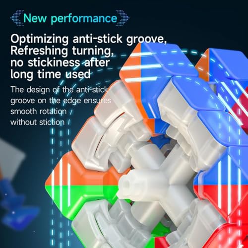 Image of HAWKISTER Qiyi M Pro 4X4 Magnetic Speed Cube, Qy 4X4X4 Professional Stickerless Magic Cube Puzzle, 2024 Edition, For Kid