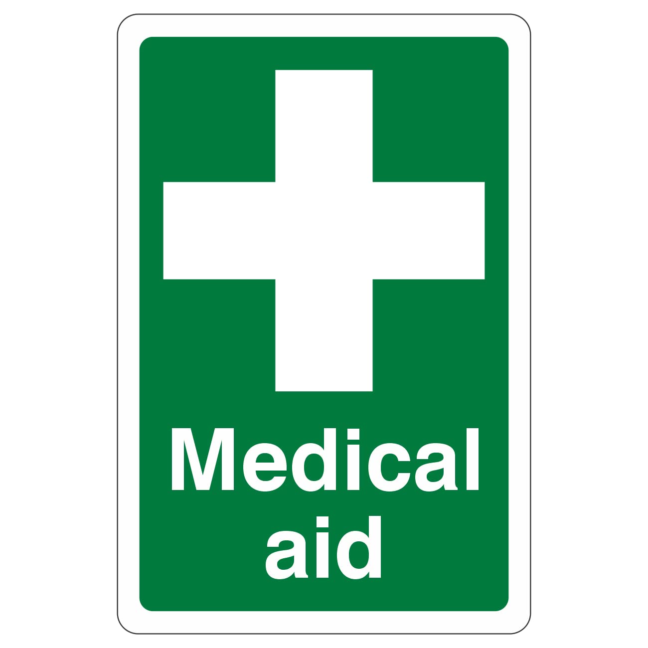 Lasting Impressions (Signs) Limited 100Mmx150mm Medical Aid Sign Sticker Self Adhesive
