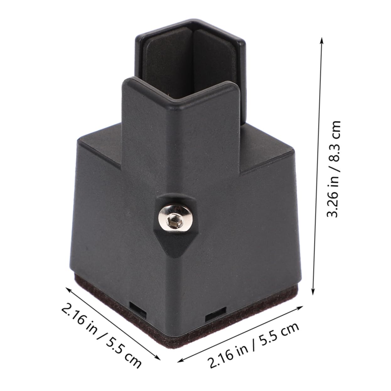 Garneck 4pcs Bed Foot Pad Risers for Furniture Mattress Lifter 2 3 Inch Height Screw Clamp Solid Wood Twin XL Bed Risers for Dorm