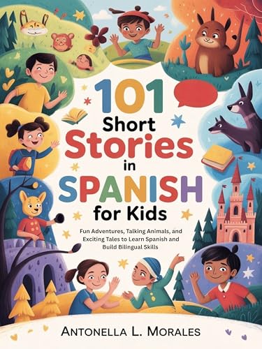 101 Short Stories In Spanish for Kids : Fun Adventures, Talking Animals, and Exciting Tales to Learn Spanish and Build Bilingual Skills (Spanish Edition)
