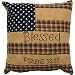 VHC Brands 7708 Patriotic Patch Pillow Blessed 10x10