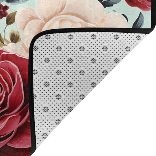 Tapis antidérapant lavable pour sol glissant en peluche douce
