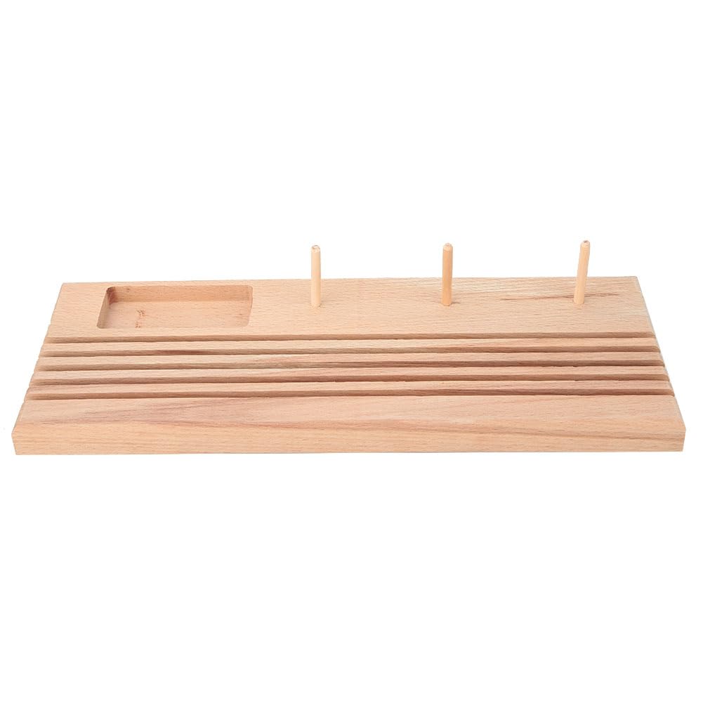 Herramienta de costura DIY, estante de regla de madera, soporte, organizador de almacenamiento con bobinas, soporte para carrete