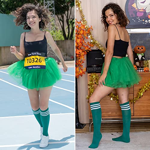 Tutu de running vert foncé à 3 couches Simplicity avec taille élastique - 6
