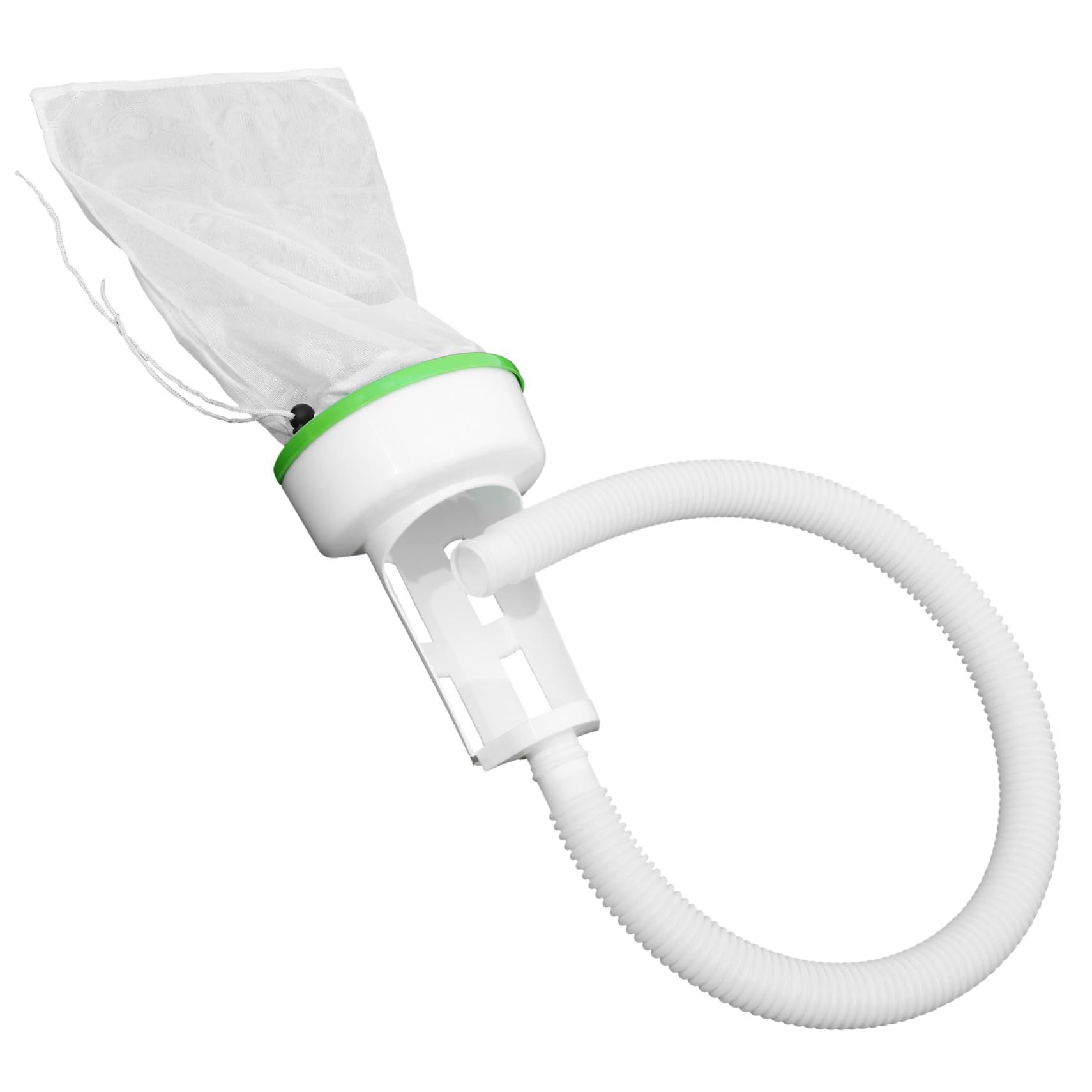 Chaussette Filtrante pour Piscine avec Tuyau et Connecteur, Paquet de Collecte des Feuilles en Abs Blanc, Installation Simple, 1 Lot pour Jardin Extérieur