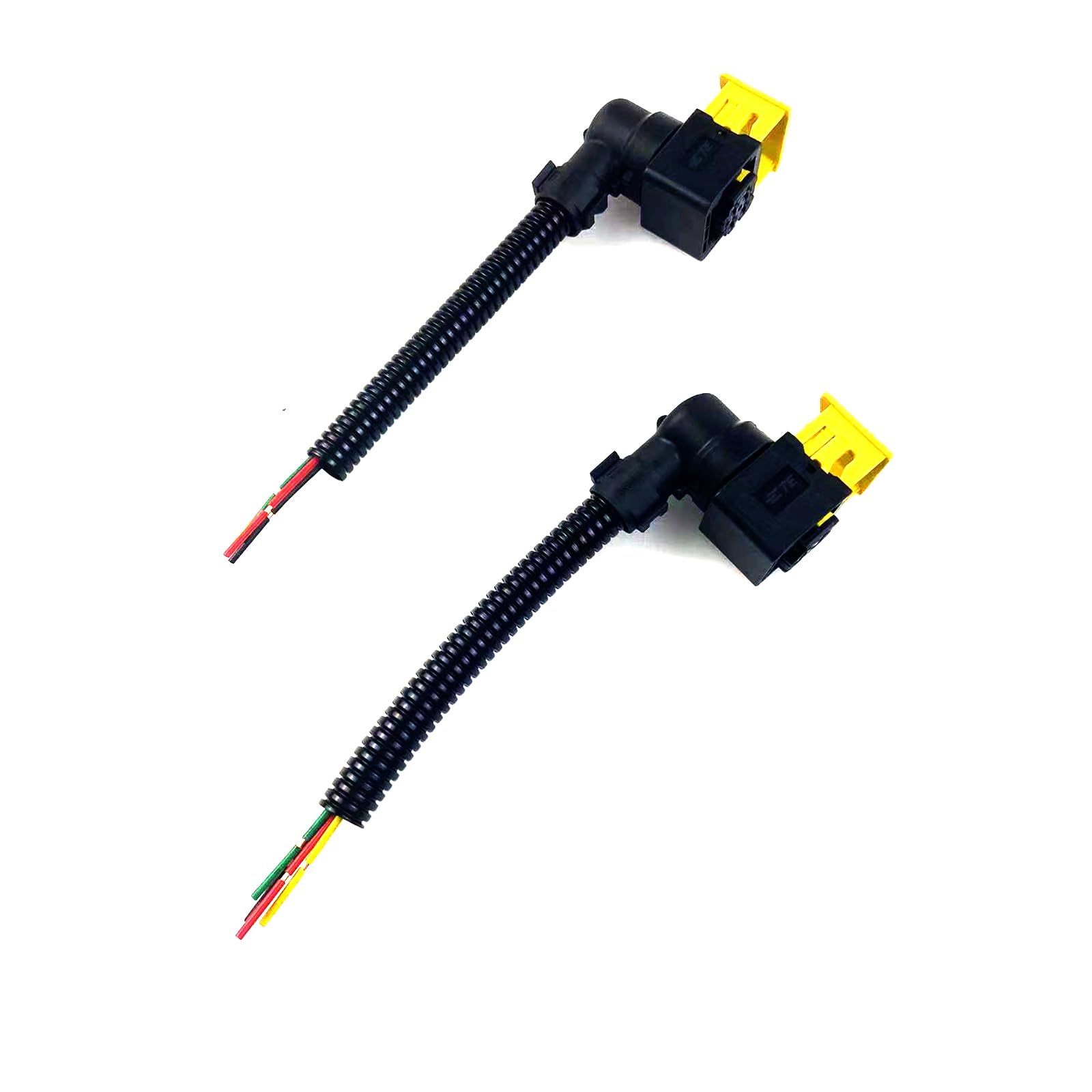 Black Car Socket Electrical Connector Plug Harness fits Cummins Nitrogen NOX Oxide Sensor 4 Pins 2pcs (Black Socket)