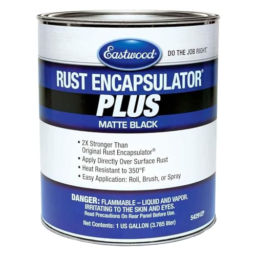 Eastwood Matte Black Rust Encapsulator Plus | Long Lasting Durable Finish 1 Coat Maximum Rust Protection | Heat Resistance up to 350 degrees Fahrenheit | 1 Gallon, Matte Black