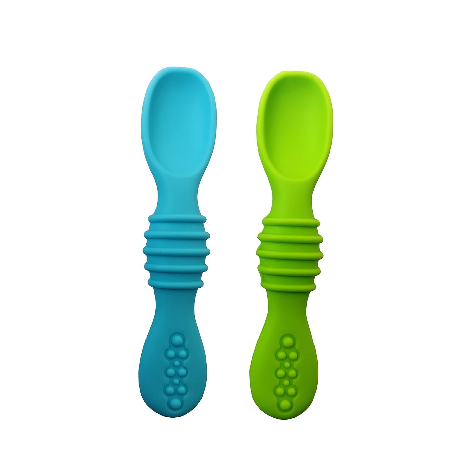 Chic Buddy Soft tip Silicone First Stage Training Spoons Pack of 2 (Feeding Spoons)