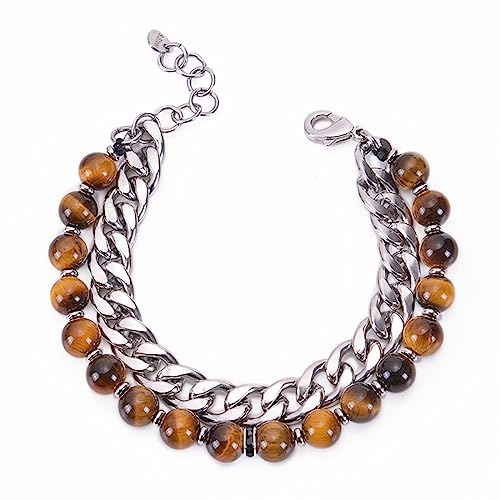 Bracelets de perles faits à la main pour elle et lui en pierre 8mm - 3