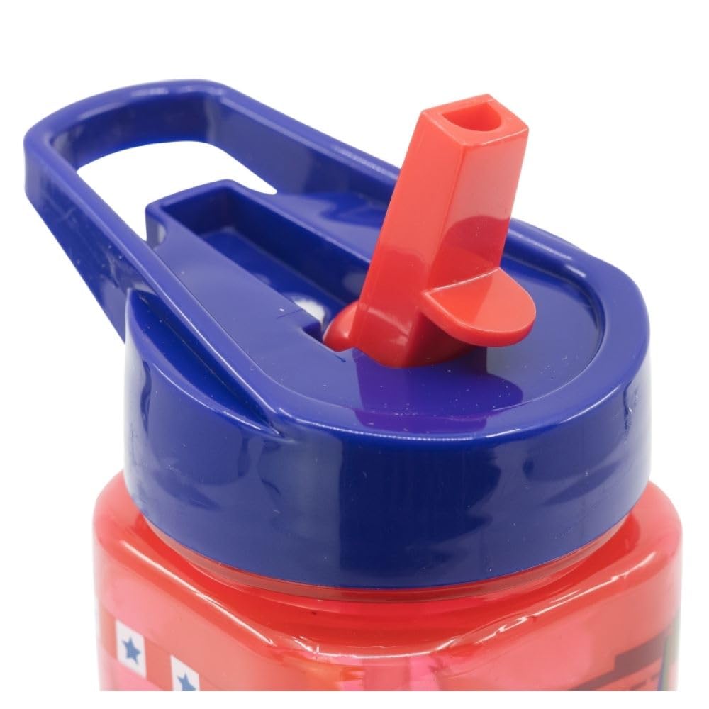 Marvel Avengers Reusable Square Water Bottle Drink Bottle with built-in handle for Easy Carry School Lunch Kids Childrens 510ml BPA free Plastic (Avengers) - Image 4