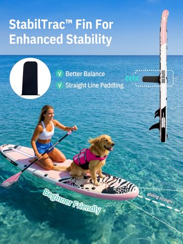 Image of Niphean Inflatable Stand Up Paddle Board with SUP Accessories, Anti-Slip EVA Deck, 10'6'' Inflatable Paddle Boards for Adults & Youth of All Skill Levels