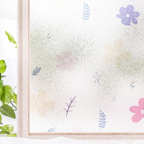 Image of CottonColors 063 Window Film, Blindfold Sheet, Repositionable Window Glass Film, UV Protection, 35.4 x 78.7 inches (90 x 200 cm), No Glue Privacy Glass Film, DIY Stained Glass