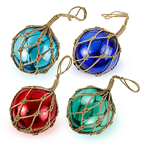 Bola de cristal náutica flotador de pesca para centros de mesa y terrazas de verano 2