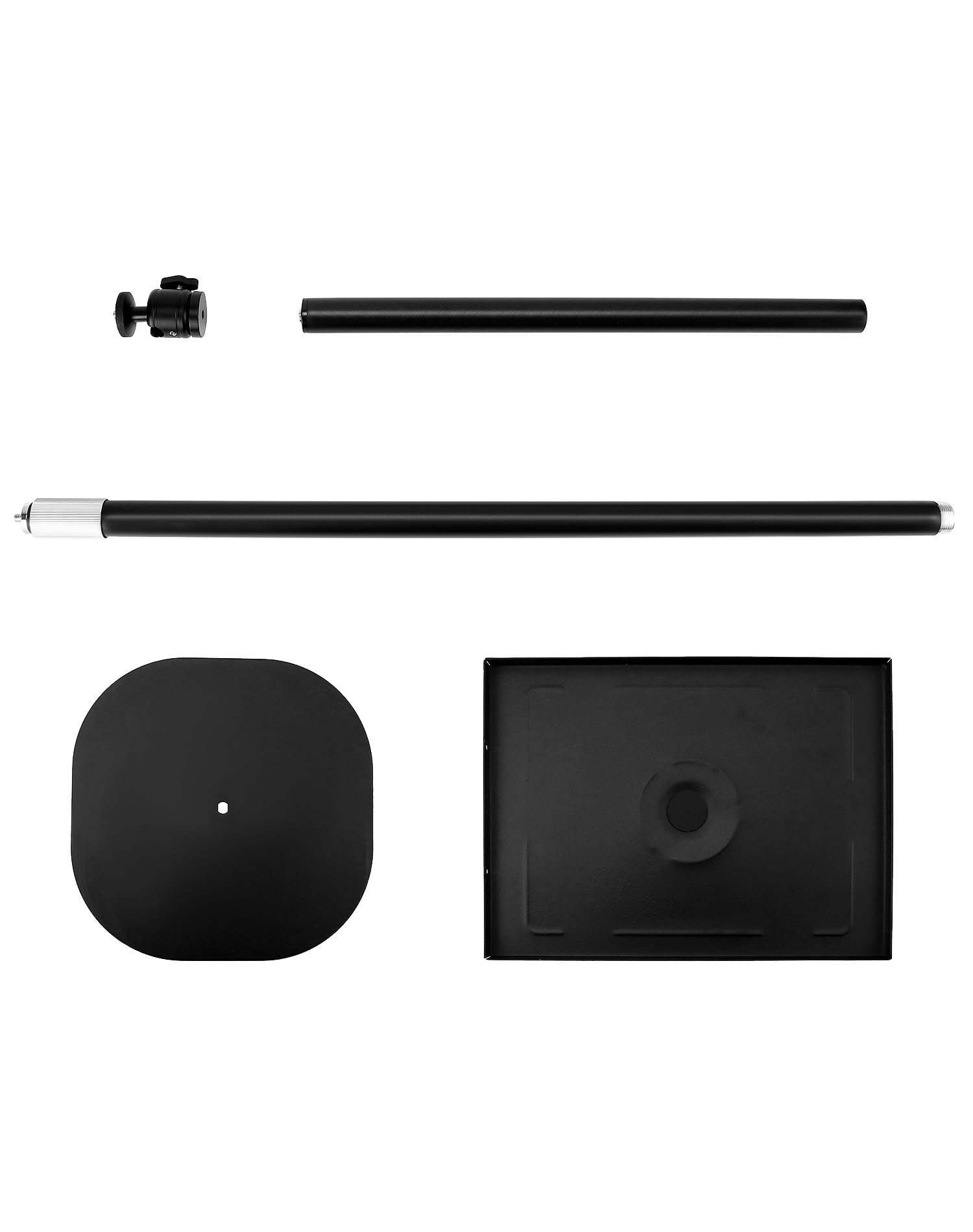QWORK® Supporto proiettore da terra con snodo sferico da 1/4'', Regolabile in altezza da 60 a 120 cm, Ideale per laptop, proiettori, fotocamere