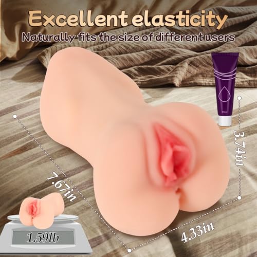 Image of 3 in 1 Pocket Pussy Male Masturbator,Ultra Soft Realistic Stroker Sleeve with Oral,Vagina & Anal Design,Tight Textured Male Pleasure Toy