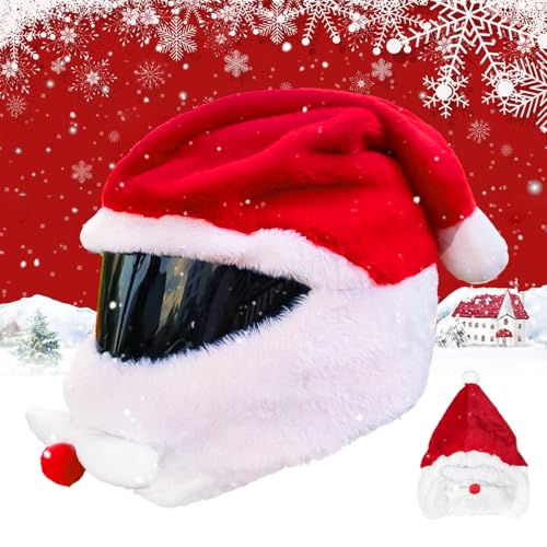 Funny Christmas Motorcycle Helmet Cover Fun Rides Gear Santa-Claus Nativity Xmas Full-face Helmet Cover Decoration?Santa Helmet Cover?
