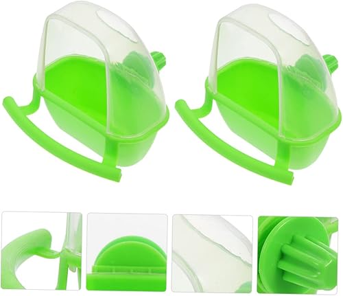 Miniatura 6 de Balacoo Caja de comida para pájaros, cuenco de alimentación de pájaros, jaula para mascotas, dispensador de pájaros, jaula para pájaros, comedero